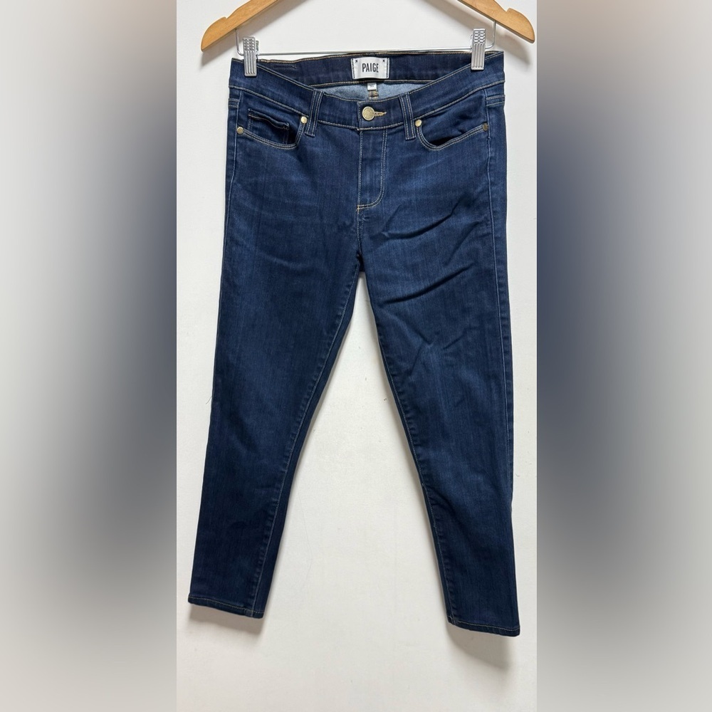 Paige Womens Verdugo Ultra Skinny Jeans Blue Dark Wash Stretch Size 30